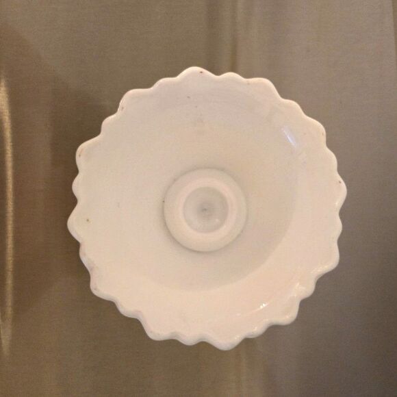 Indiana Wild Rose Glass Footed Taper Candle Holder - Picture 2 of 3